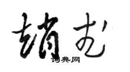 駱恆光趙武草書個性簽名怎么寫