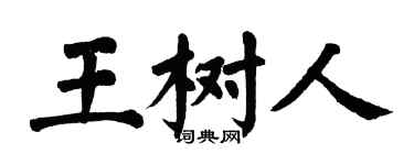 翁闓運王樹人楷書個性簽名怎么寫