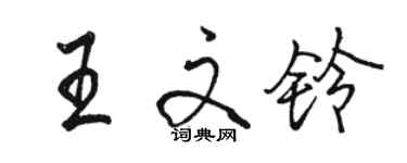 駱恆光王文鈴行書個性簽名怎么寫