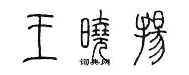 陳墨王曉揚篆書個性簽名怎么寫