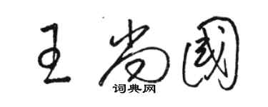 駱恆光王尚國草書個性簽名怎么寫