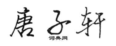 駱恆光唐子軒行書個性簽名怎么寫