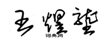 朱錫榮王煜壟草書個性簽名怎么寫