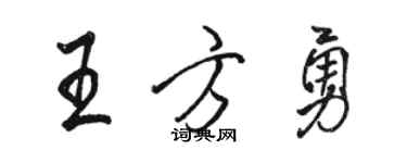 駱恆光王方勇行書個性簽名怎么寫