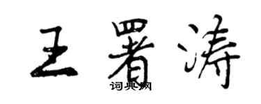 曾慶福王署濤行書個性簽名怎么寫