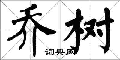 翁闓運喬樹楷書怎么寫