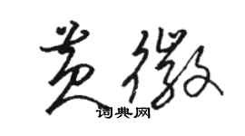 駱恆光黃徽草書個性簽名怎么寫