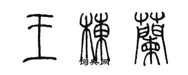 陳墨王棟蘭篆書個性簽名怎么寫