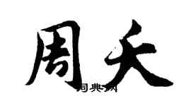 胡問遂周夭行書個性簽名怎么寫