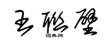 朱錫榮王聯壁草書個性簽名怎么寫
