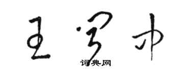 駱恆光王聞中草書個性簽名怎么寫