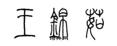 陳墨王錦茹篆書個性簽名怎么寫