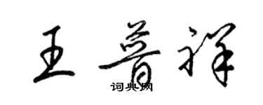 梁錦英王普祥草書個性簽名怎么寫