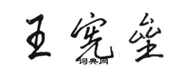 駱恆光王憲壘行書個性簽名怎么寫