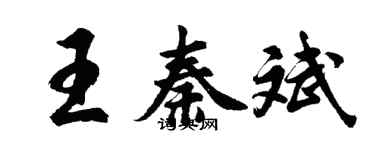 胡問遂王秦斌行書個性簽名怎么寫