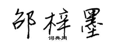 王正良邵梓墨行書個性簽名怎么寫