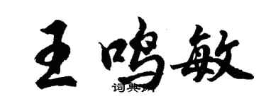 胡問遂王鳴敏行書個性簽名怎么寫