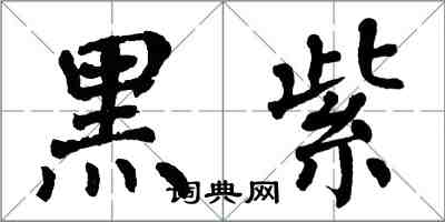 翁闓運黑紫楷書怎么寫