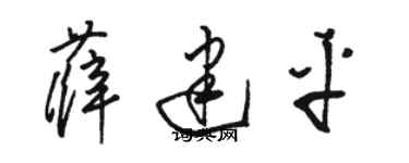 駱恆光薛建平草書個性簽名怎么寫