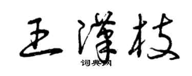 曾慶福王漢枝草書個性簽名怎么寫