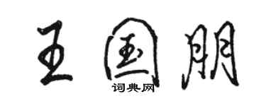 駱恆光王國朋行書個性簽名怎么寫