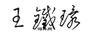 駱恆光王鐵環草書個性簽名怎么寫