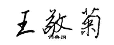 王正良王敬菊行書個性簽名怎么寫