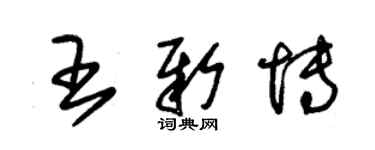 朱錫榮王新博草書個性簽名怎么寫