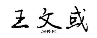 曾慶福王文或行書個性簽名怎么寫