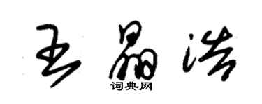 朱錫榮王晶浩草書個性簽名怎么寫