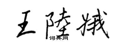 王正良王陸娥行書個性簽名怎么寫