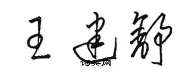 駱恆光王建舒草書個性簽名怎么寫