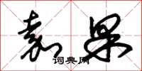 朱錫榮嘉果草書怎么寫