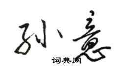 駱恆光孫意行書個性簽名怎么寫