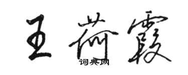 駱恆光王荷霞行書個性簽名怎么寫