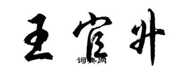 胡問遂王官升行書個性簽名怎么寫