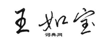 駱恆光王如寶行書個性簽名怎么寫