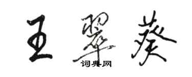 駱恆光王翠葵行書個性簽名怎么寫