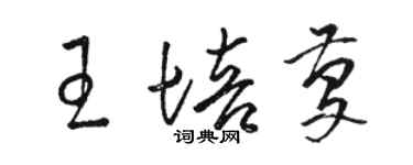 駱恆光王培慶草書個性簽名怎么寫