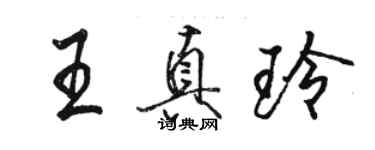 駱恆光王真玲行書個性簽名怎么寫