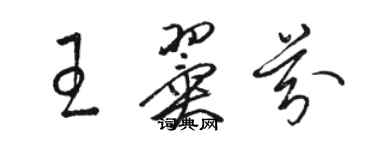 駱恆光王翼芬草書個性簽名怎么寫