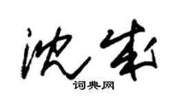 朱錫榮沈成草書個性簽名怎么寫