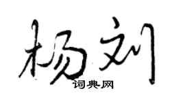 曾慶福楊劉行書個性簽名怎么寫