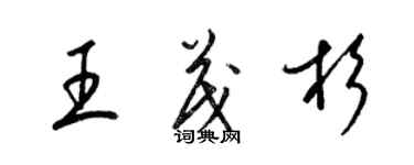 梁錦英王茂杉草書個性簽名怎么寫