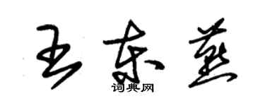 朱錫榮王東燕草書個性簽名怎么寫