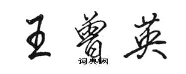 駱恆光王曾英行書個性簽名怎么寫