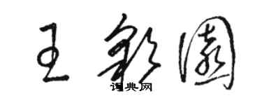 駱恆光王彩園草書個性簽名怎么寫