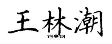 丁謙王林潮楷書個性簽名怎么寫