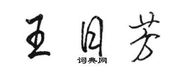 駱恆光王日芳行書個性簽名怎么寫