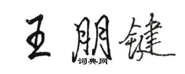 駱恆光王朋鍵行書個性簽名怎么寫